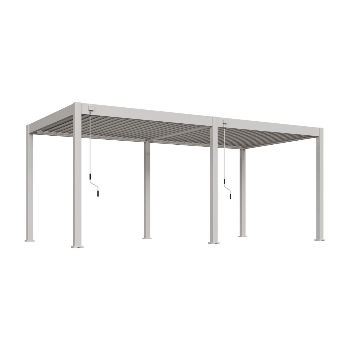 PERGOLA Classic Aluminium freistehend 3 x 6 M Ivory Sand - Beige, Metall (300/255/600cm) - WEIDE