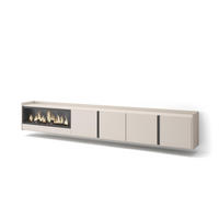 LOWBOARD, Beige, 315/35/50cm, Kamin mit Feuereffekt XXL - Beige, Holzwerkstoff (315/50/35cm) - Skraut Home