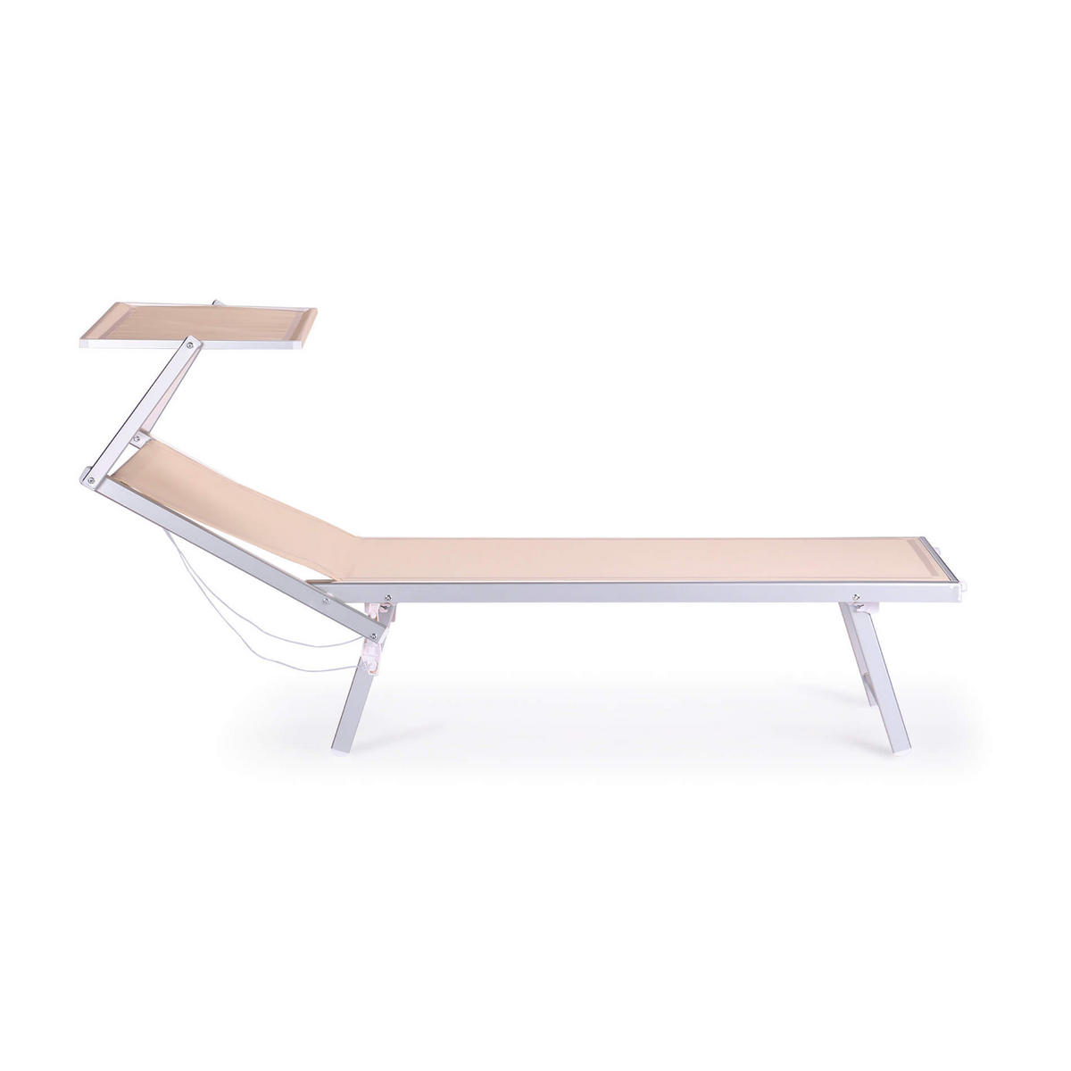 SONNENLIEGE Beige 186/61/38 cm - Beige, Metall (186/38/61cm) - Mobili Rebecca