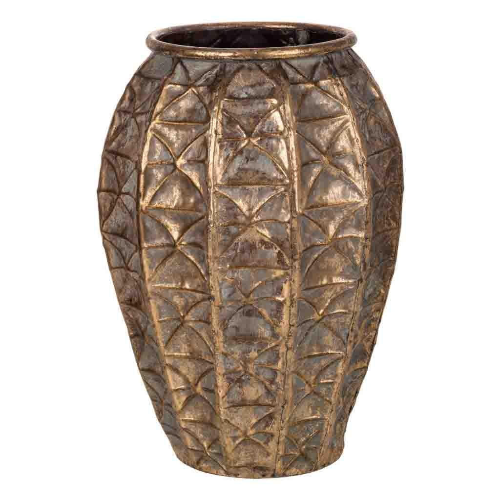 VASE aus Metall, golden, 27x37cm - Goldfarben, Metall (36.5cm) - Wanderlust