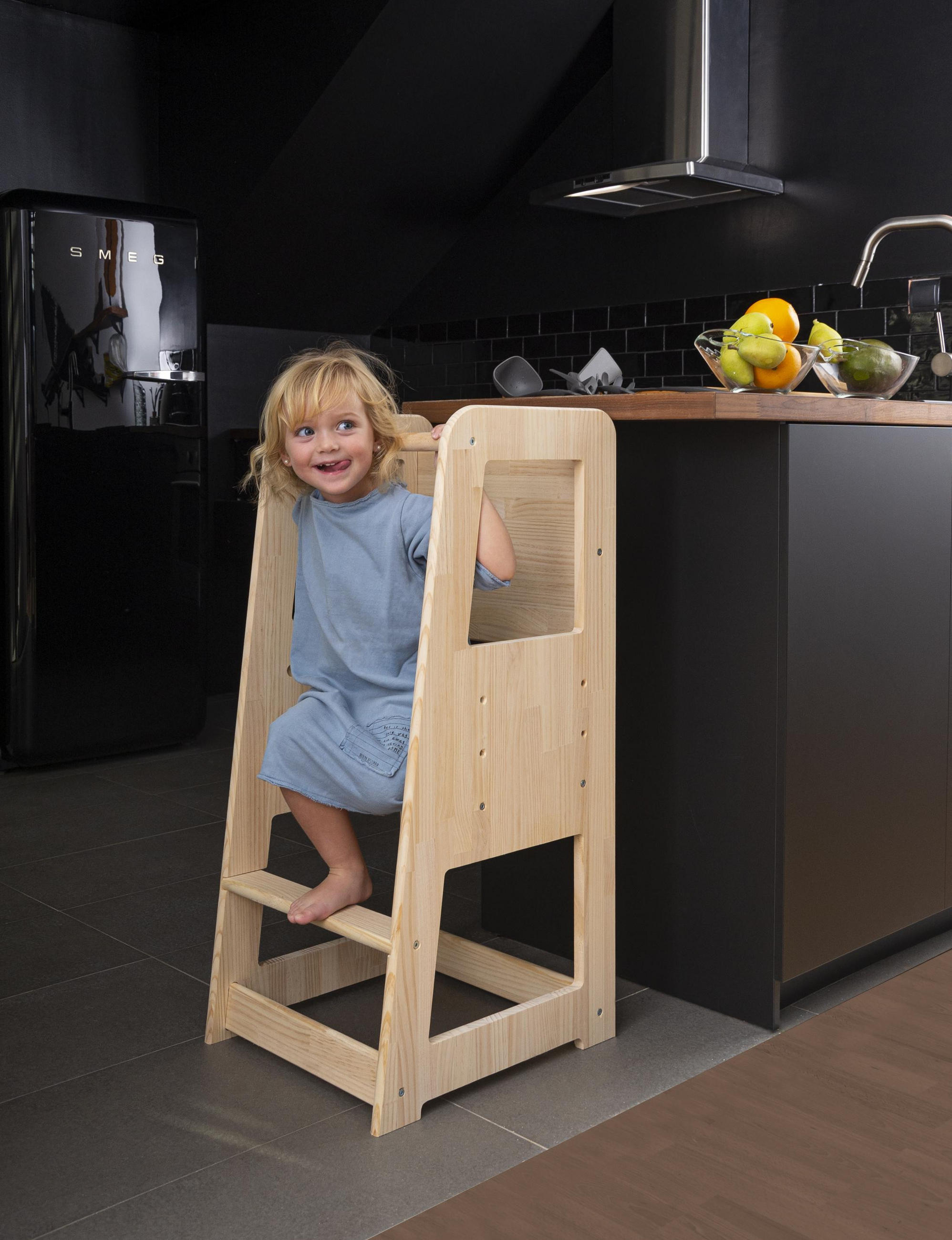 LERNTURM aus massivem naturbelassenem Kiefernholz TOWER - Beige, Holz (40/90/40cm) - RNT By Really Nice Things