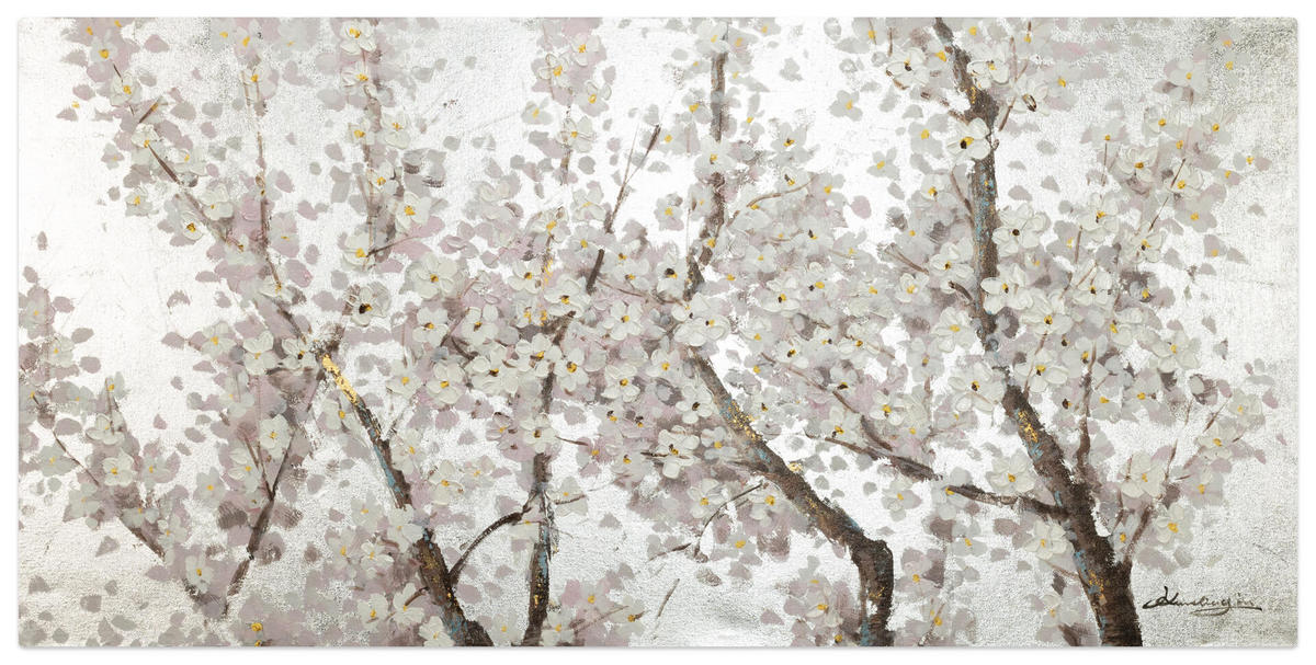 ÖLGEMÄLDE 120/60 cm - Weiß, Holz/Textil (120/60cm) - KUNSTLOFT