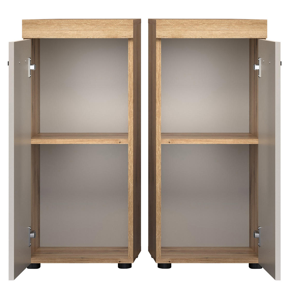 KOMMODE Kaschmir, Evoke Eiche 36 x 81 cm, Badschrank in modernem Design - Kaschmir/Eichefarben, Holzwerkstoff/Kunststoff (36/81/31cm) - Top.Furn