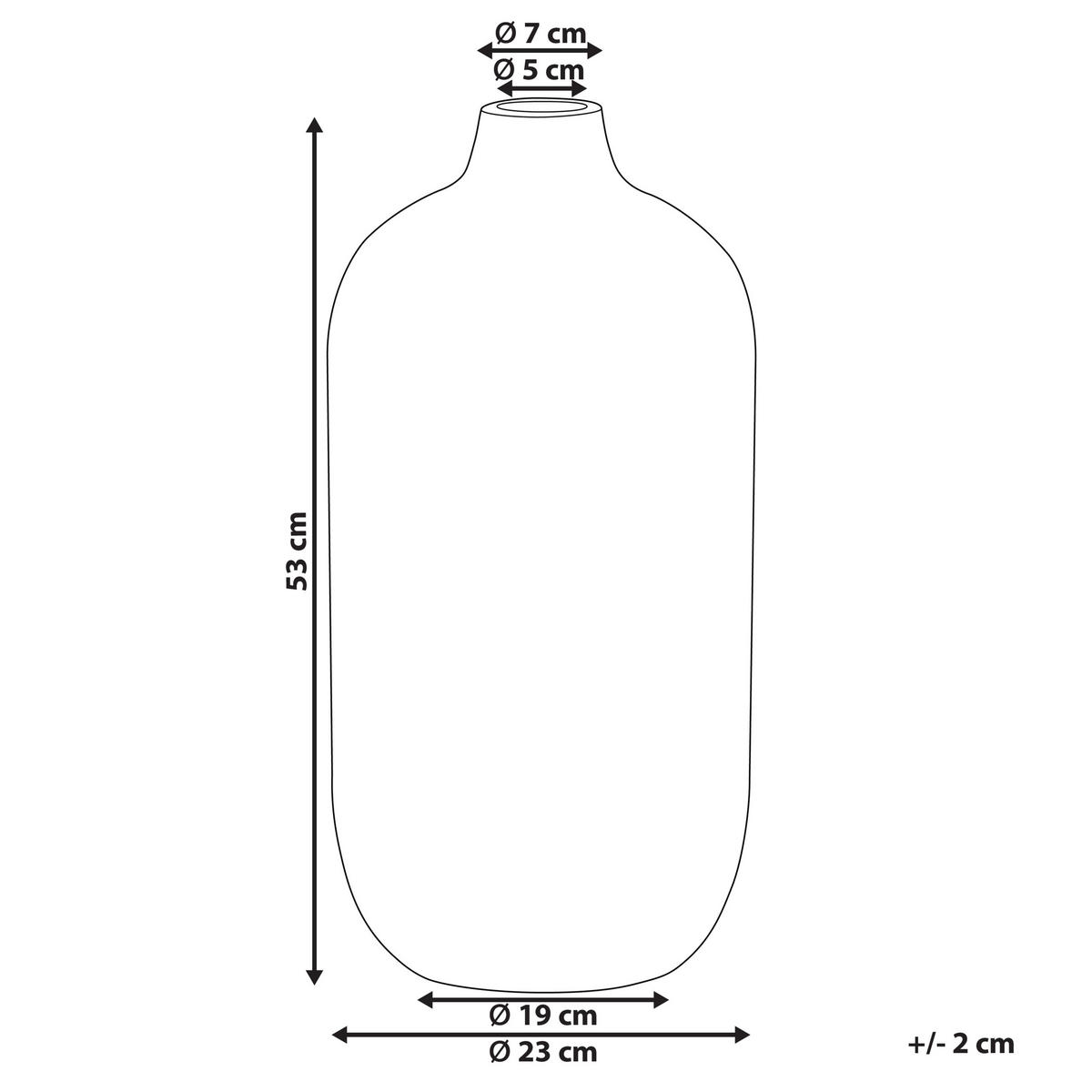 BLUMENVASE Terrakotta kupfer Saragossa - Kupferfarben, Stein (53cm) - Beliani