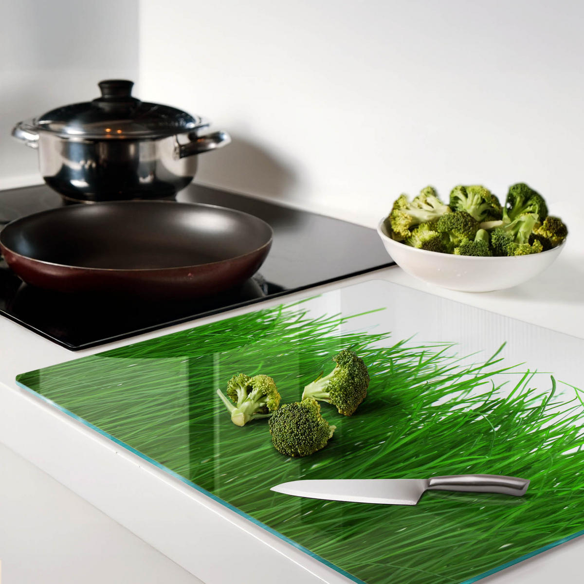 GLASPLATTE 60x52 cm Gras - Grün, Glas (60/0.4/52cm) - TULUP