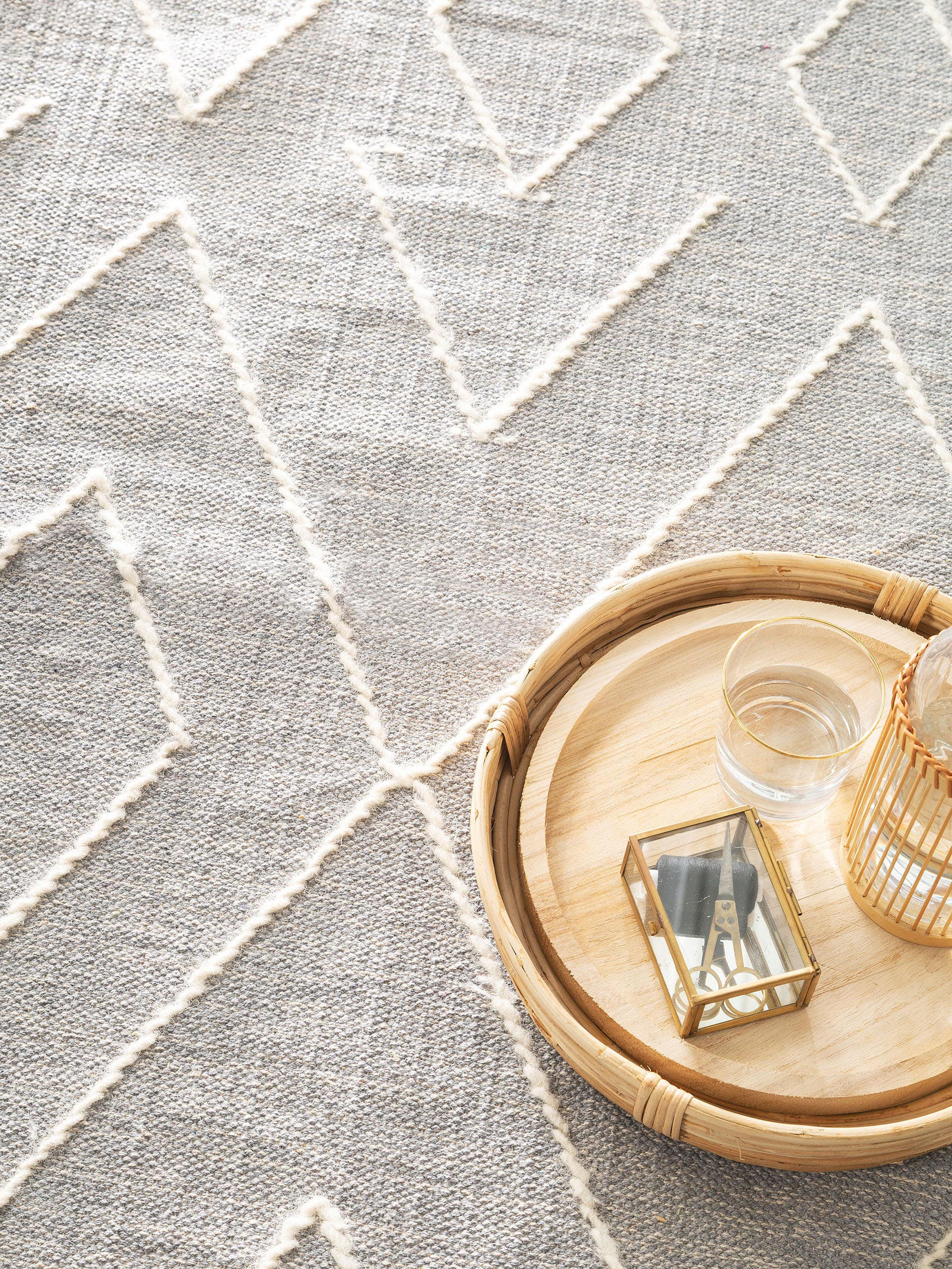 Thumbnail - benuta Pure Baumwollteppich, Hellgrau, Textil, Abstrakt, Rechteckig, 80x150 cm, Gots, für Fußbodenheizung geeignet, Tepp...