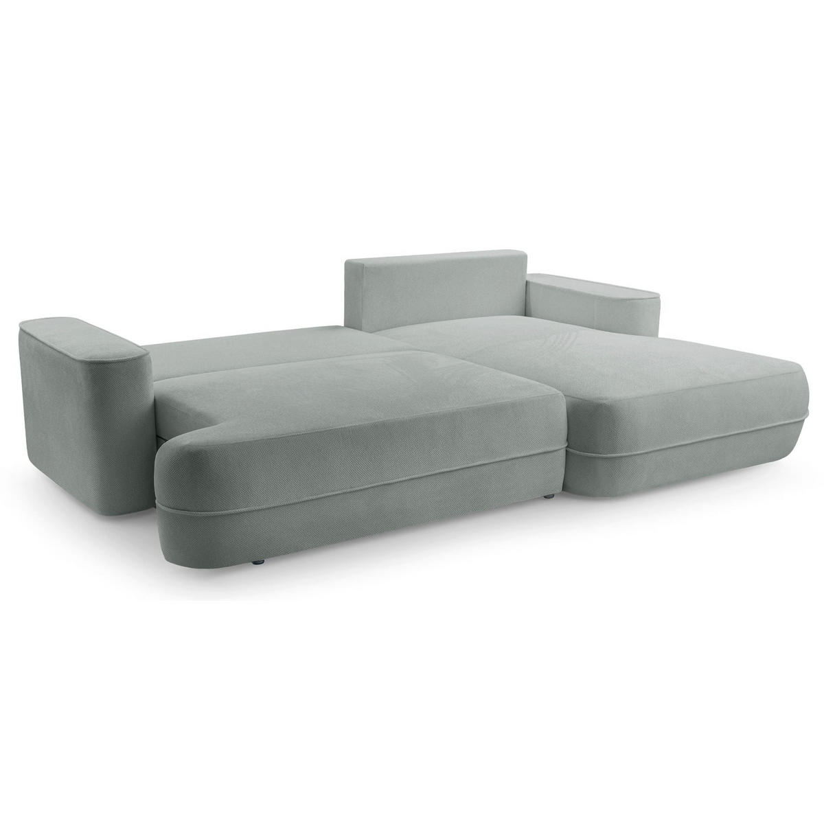 ECKSOFA Fuerro Graubeige Strukturstoff - Taupe/Schwarz, Kunststoff/Textil (168/260cm) - Selsey