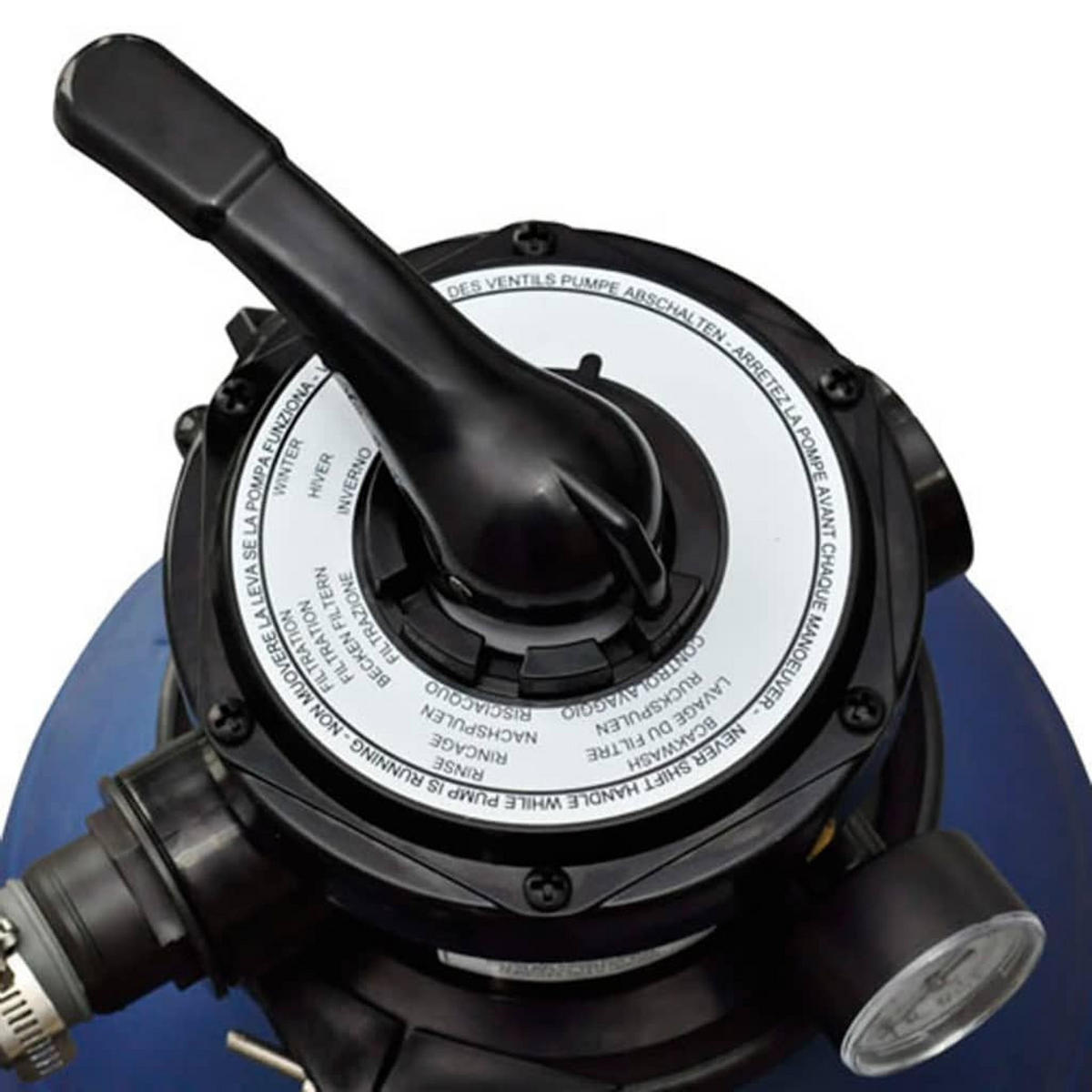 SANDFILTERPUMPE 400 W 11.000 L/H - Schwarz, Kunststoff (45.8/62.1/29.8cm) - vidaXL