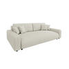 BIGSOFA Emma Beige Cord - Beige/Schwarz, Holz/Kunststoff (234/78/122cm) - S-Style Möbel