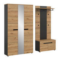 GARDEROBEN-SET Canu Artisan 200/37/190 cm - Grau, Holzwerkstoff (200/190/37cm) - Xonox