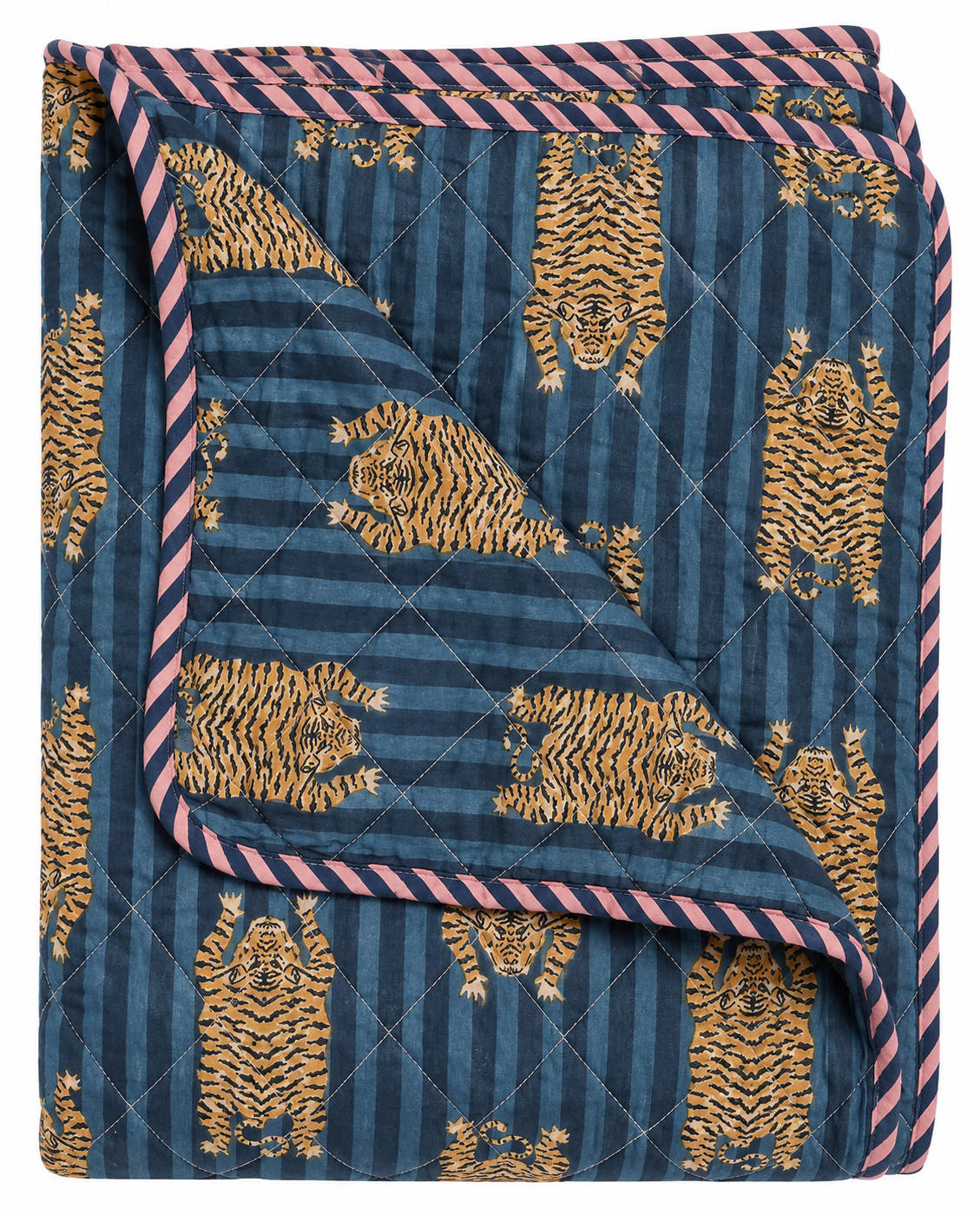 WOHNDECKE Baumwolle 140x220 cm Quilt-Optik – Gesteppt, Weich & Modern - Multicolor, Naturmaterialien (140/220cm) - AU Maison