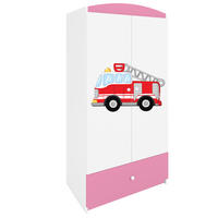 KINDERKLEIDERSCHRANK Löschzug 90/175/52 - Hellrosa, Holzwerkstoff (90/175/52cm) - Kocot Kids