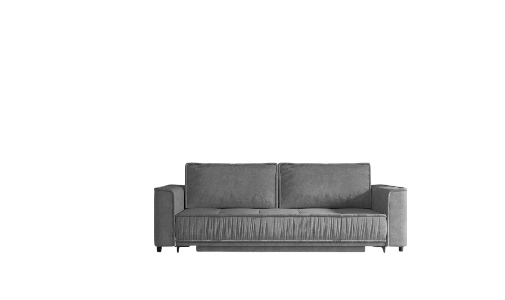 SCHLAFSOFA Juna - Grau, Holzwerkstoff/Textil (230/86/85cm) - Fun Möbel