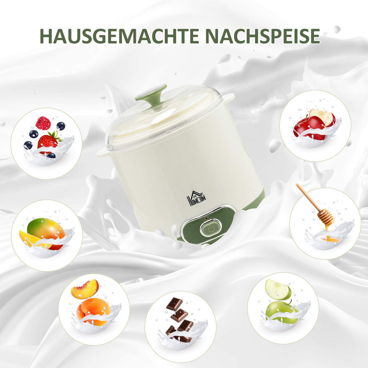 KÜCHENMASCHINE Joghurtbereiter 1,5 L 20 W Weiß - Weiß, Kunststoff (17.5/21.4/19.5cm) - Korfee