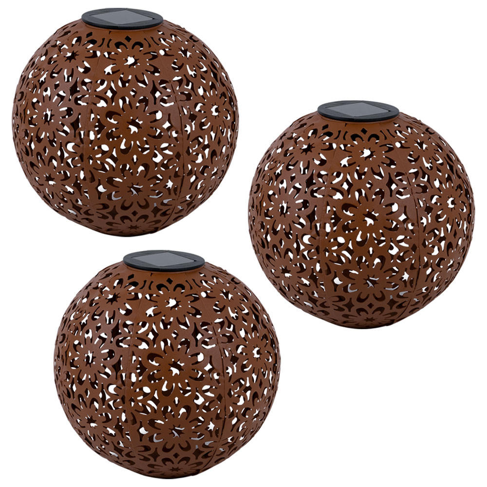 LED AUSSENLEUCHTE Dekorgeflecht Braun - Braun, Metall (20/20/30cm)