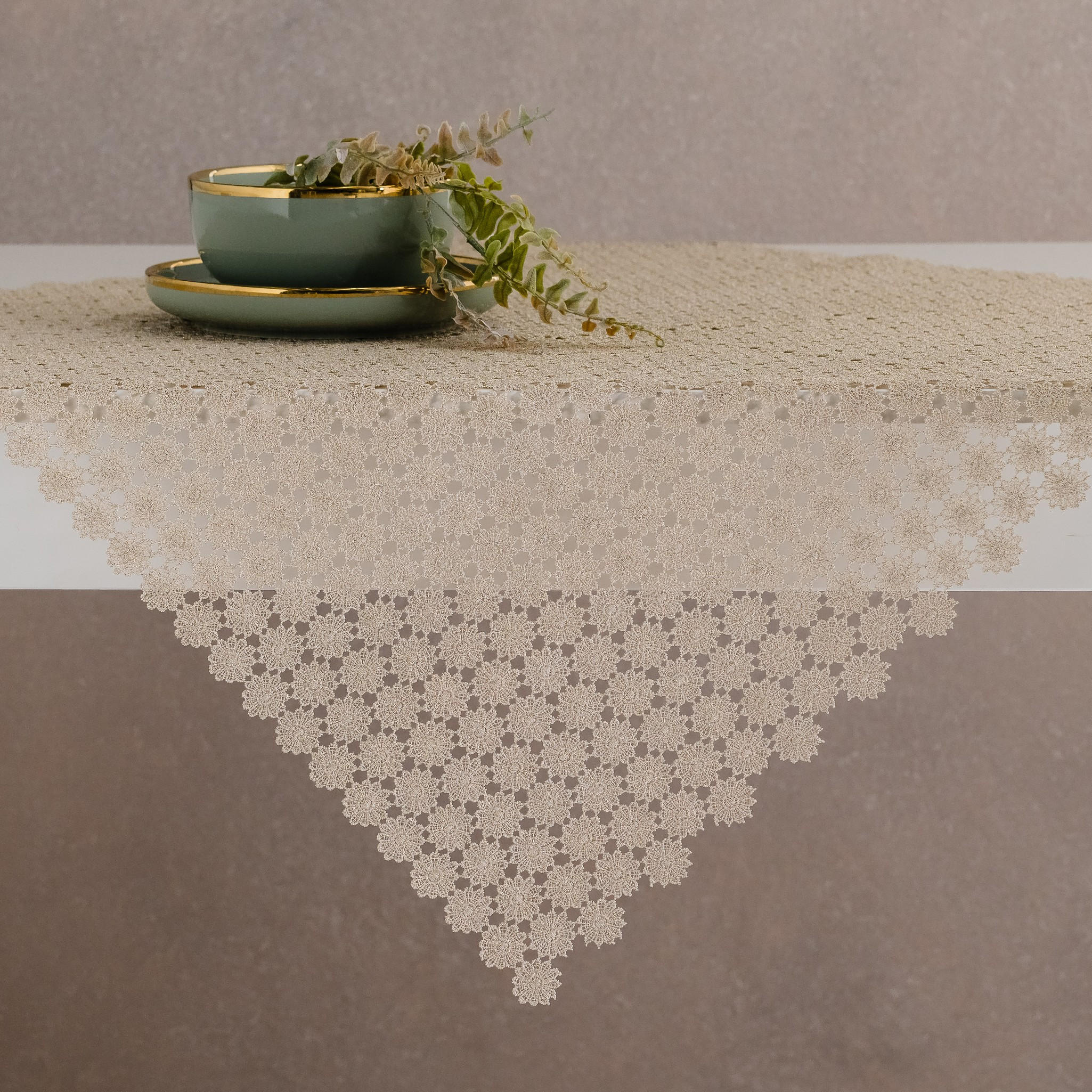 TISCHDECKE Douglasa - Goldfarben, Textil (80/80/1cm) - home&you