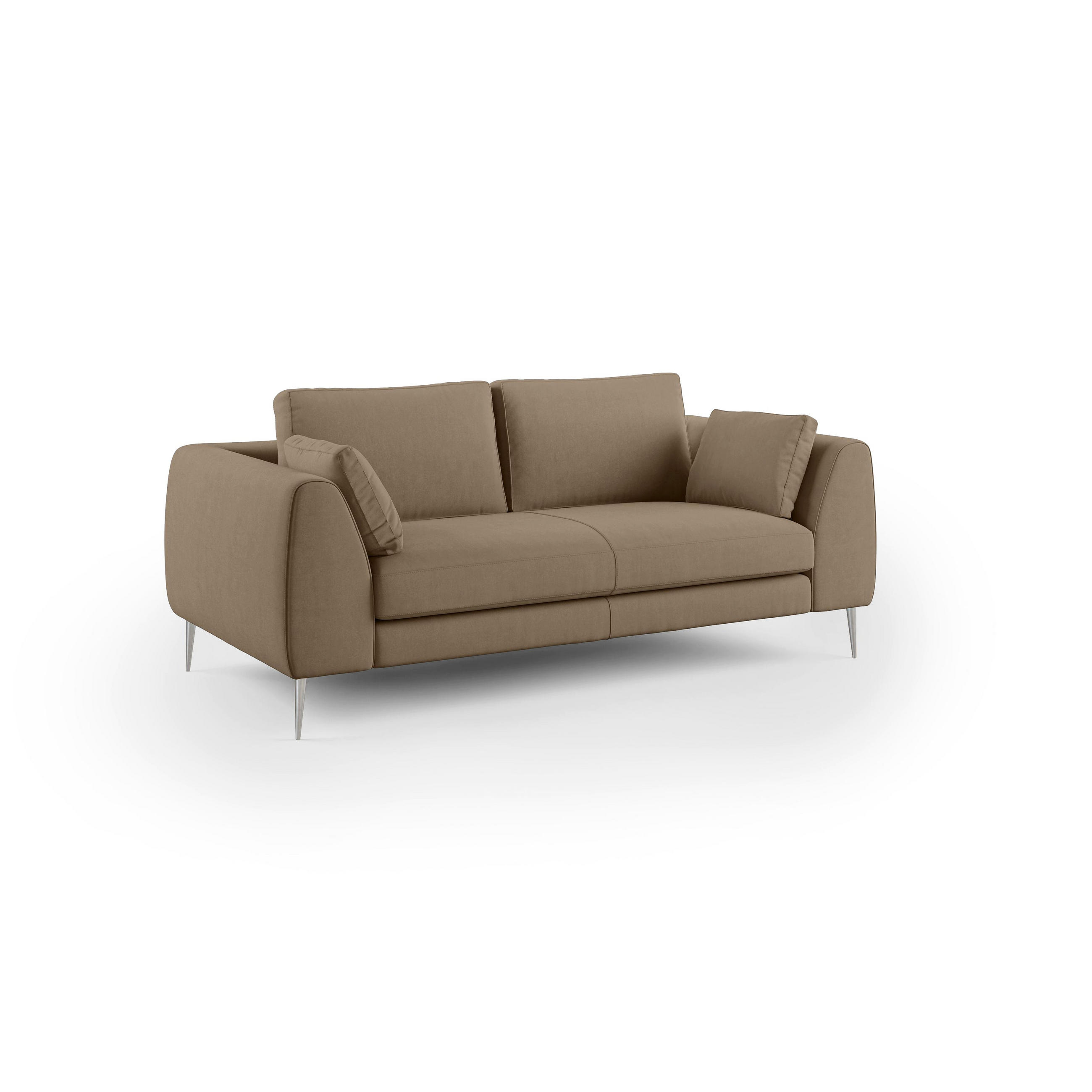 Divani.store Linearsofa Braun 196x86x102 cm