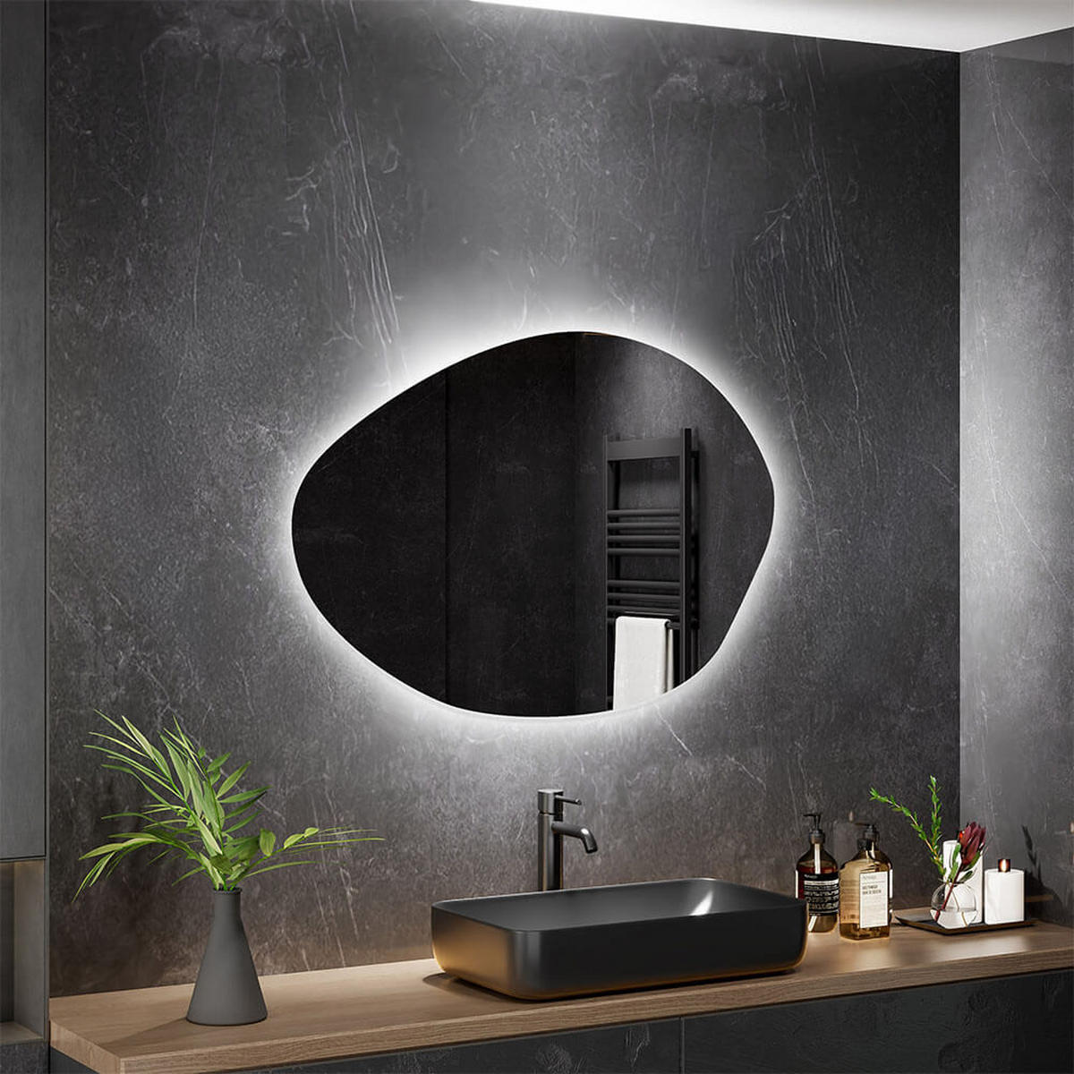 SPIEGEL MAY - 80 x 100 cm - Silberfarben, Glas (80/100/3.6cm) - Home Deluxe