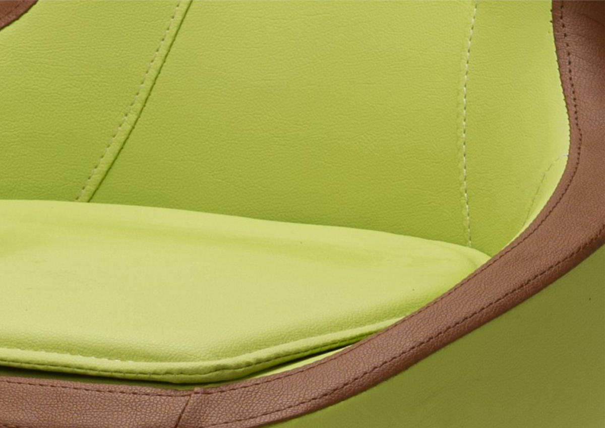 POLSTERSTUHL ARIA mit Kunstleder-Bezug & Holzgestell – Modern Dining - Grün, Holz/Textil (53.5/80.5/56cm) - Stuhlmann