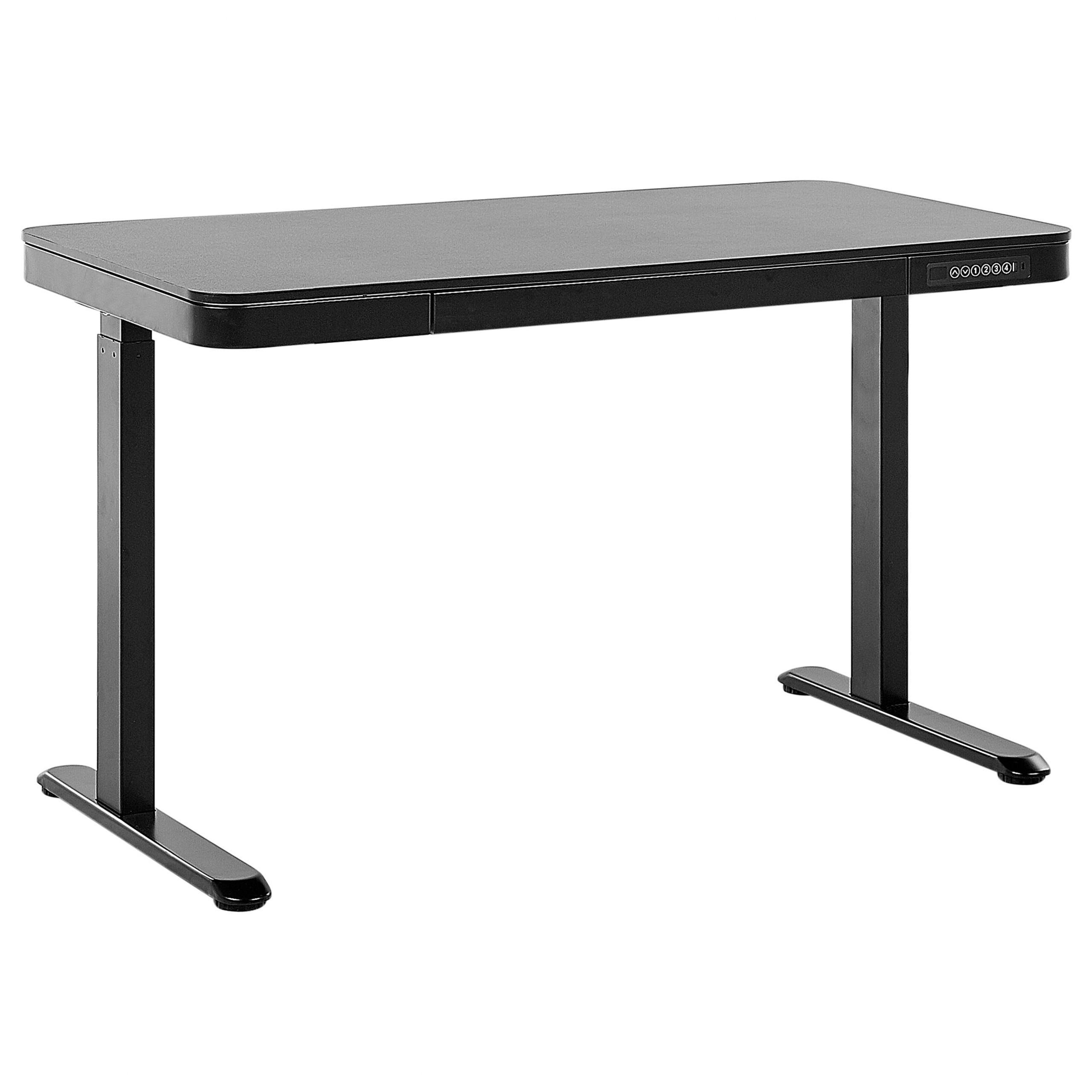 Beliani PSACÍ STŮL černý 120/60/72-122 cm Kenly