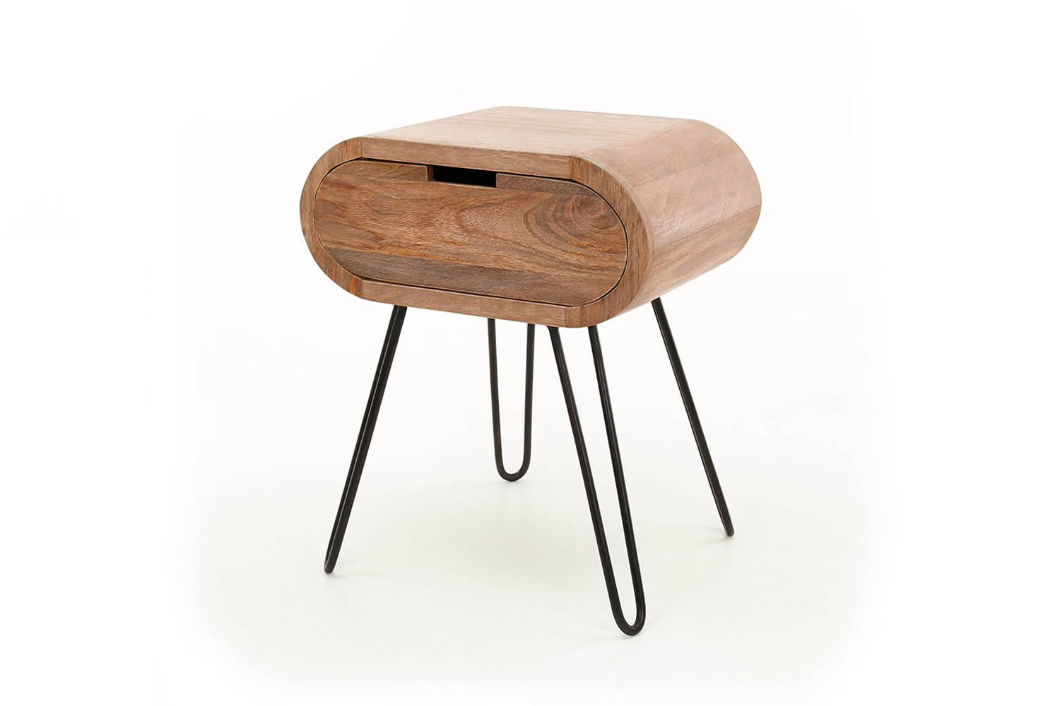 NACHTTISCH BAEL Holz Mango - Braun, Holz (50/60/35cm) - KAWOLA