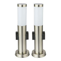 LED STEHLEUCHTE Silber Modern 2er Set - Silberfarben, Metall (8/8/45cm) - Globo Lighting