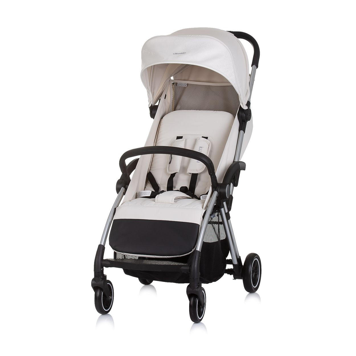 BUGGY Illusion beige klappbar, verstellbare Fußstütze, Federung, Korb - Beige, Metall (67/40/102cm) - Chipolino