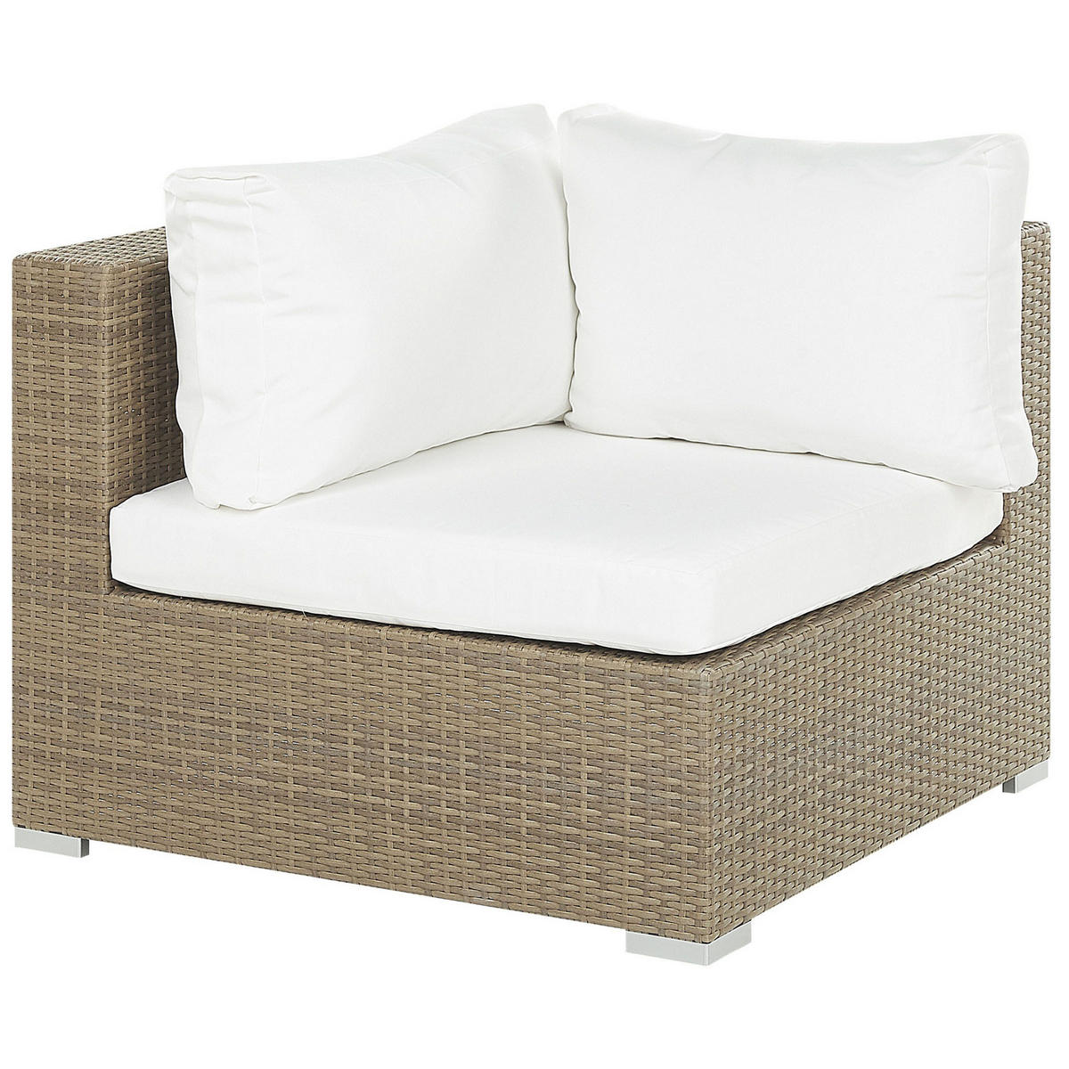 8-SITZER LOUNGE SET Rattan Hellbraun Maestro - Braun, Kunststoff - Beliani