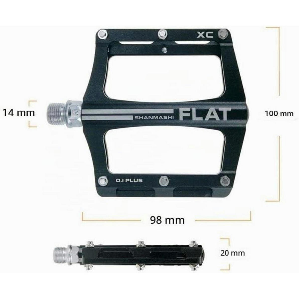 FAHRRADPEDALE Aluminium Anti-Rutsch Grün - Grün, Metall (9.8/1.5/10cm)