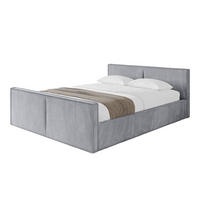 POLSTERBETT mit Bettkasten, Fußteil und Lattenrost, Boxbett ohne Matratze - EMMI-Z-V1 120x200 Hellgrau - Hellgrau, Holzwerkstoff/Textil (120/200cm) - ALTDECOR