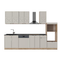 KÜCHENZEILE Fame-Line GrauBeige/Goldkraft Eiche 300 cm AP Anthrazit - Honigeiche/Grau, Holzwerkstoff (300/81.6/60cm) - Vicco