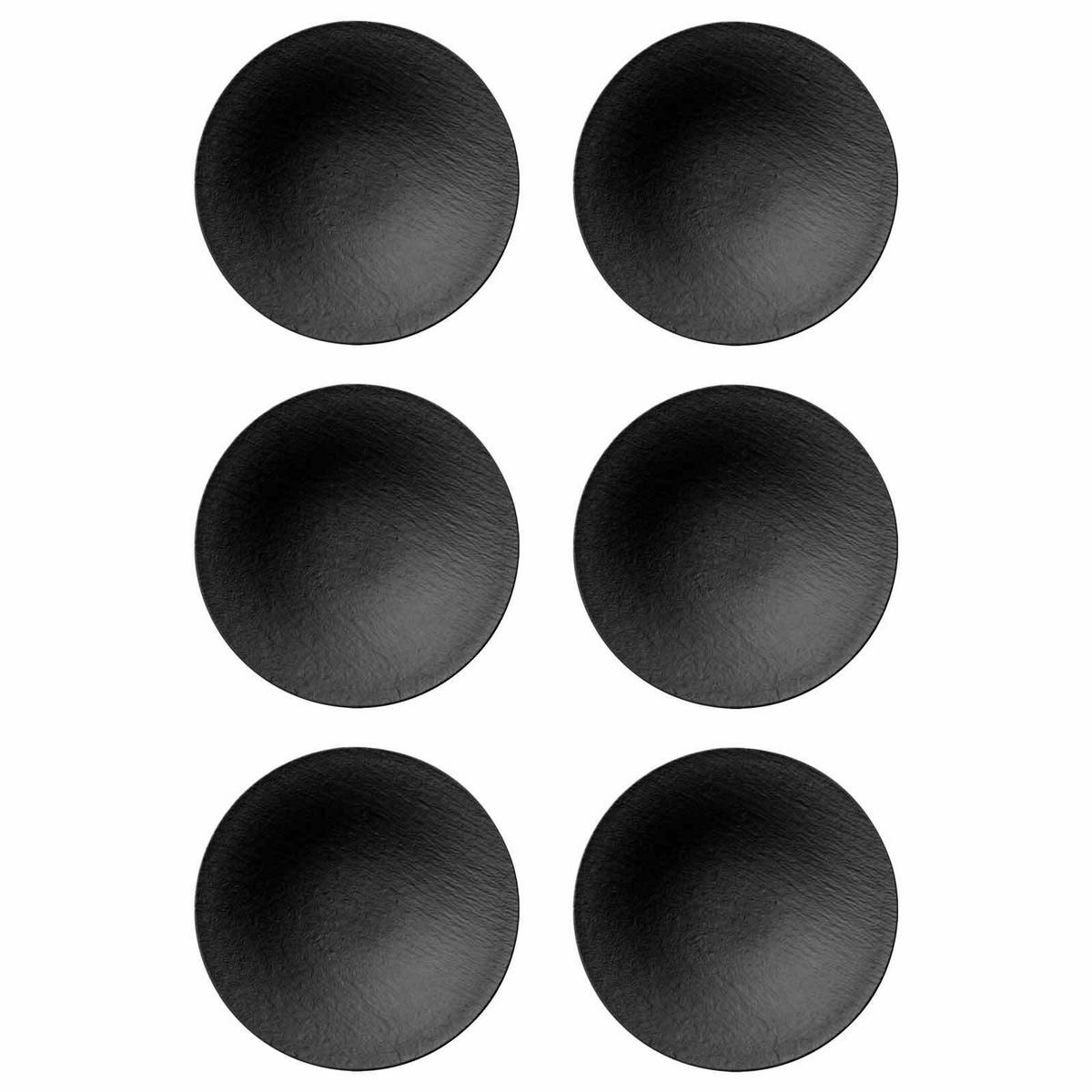 SCHALE Manufacture Rock schwarz Ø 29 cm 6er Set - Schwarz, Keramik (28.5cm) - Villeroy & Boch