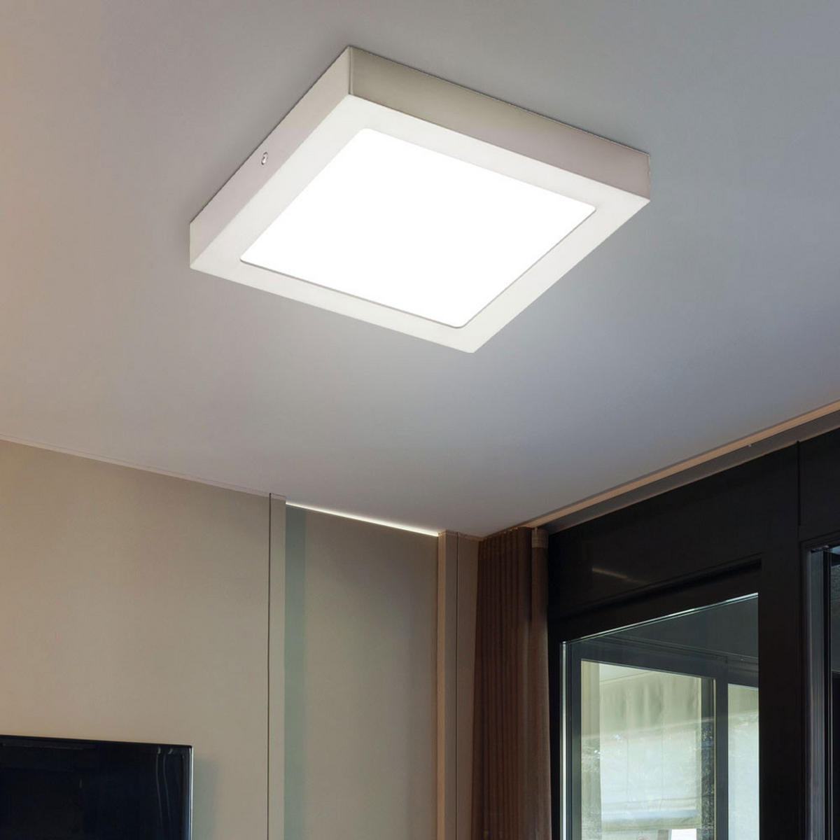 LED PANEL Tinus Silber Metall Acryl - Silberfarben, Metall (22.5/22.5/3.5cm)