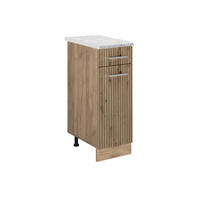KÜCHENUNTERSCHRANK R-Line Artisan-Eiche 30 cm AP Marmor - Eiche Wotan/Eiche Artisan, Holzwerkstoff (30/81.6/60cm) - Vicco