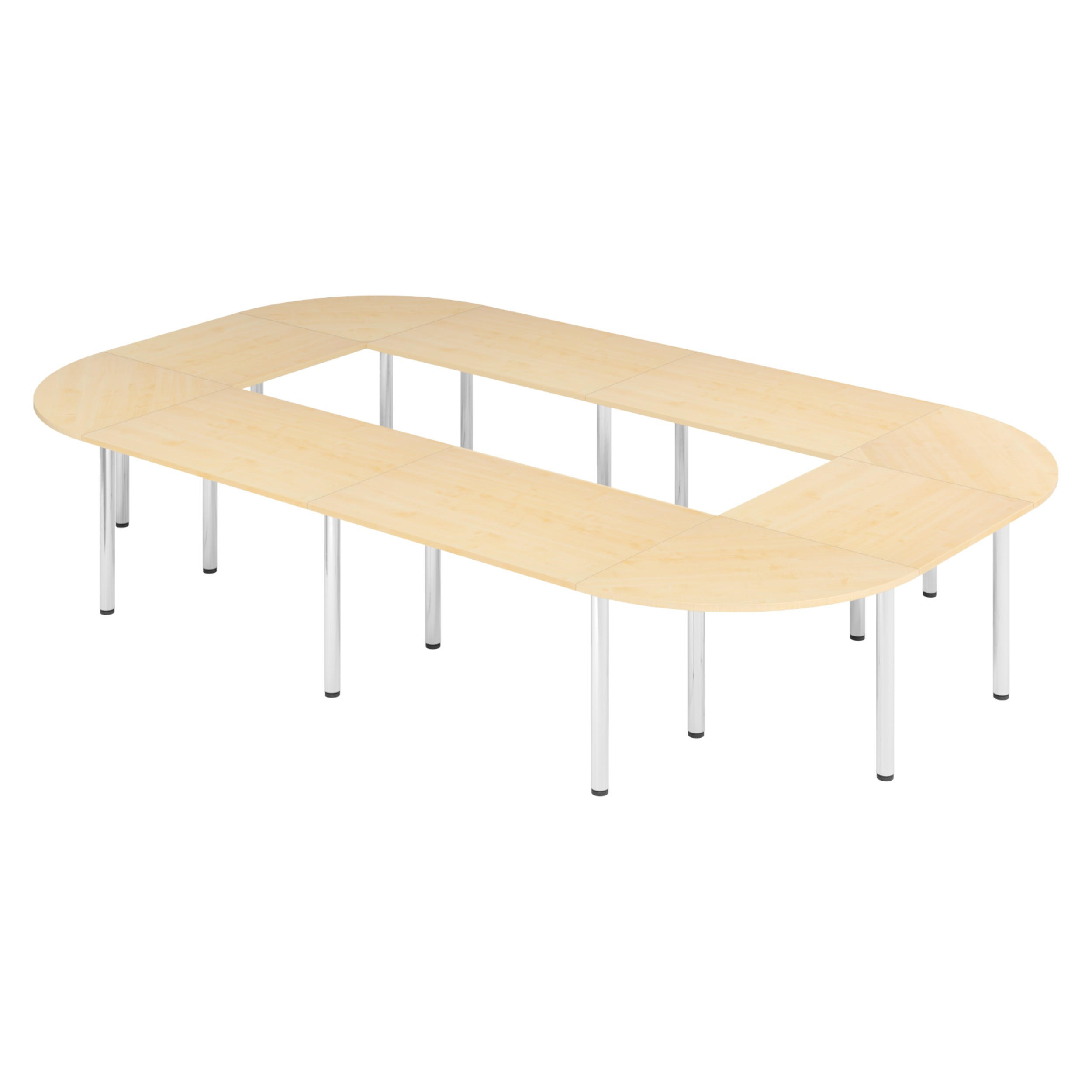 KONFERENZTISCH-SETS Serie-K 240/400/74 cm in Ahornfarben - Ahornfarben, Holzwerkstoff (240/400/74cm) - bümö