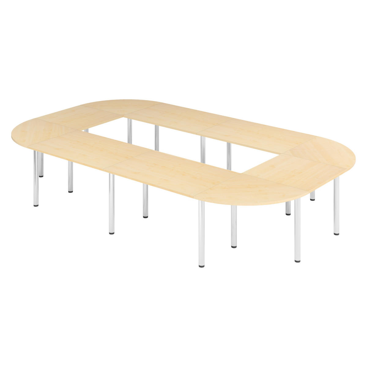KONFERENZTISCH-SETS Serie-K 240/400/74 cm in Ahornfarben - Ahornfarben, Holzwerkstoff (240/400/74cm) - bümö