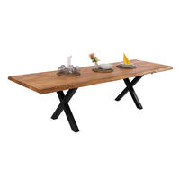 ESSTISCH ANSTECKPLATTE CALI - Beige/Schwarz, Holz (100/220/77cm) - SAM