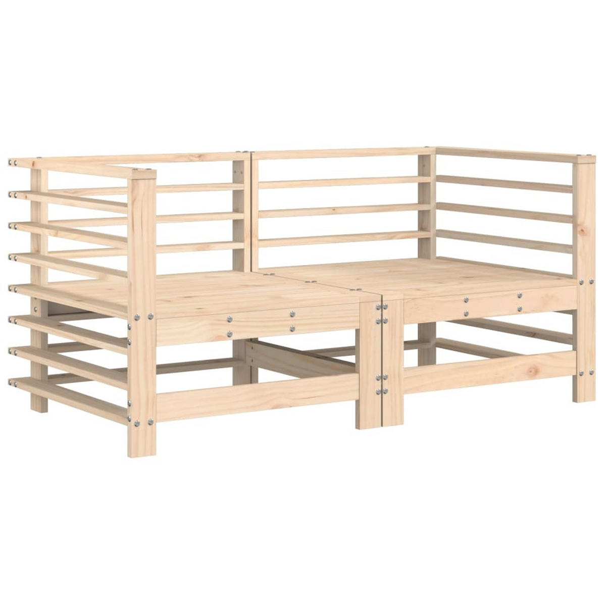 GARTENSOFA TYNOJ 63.5/60/63.5 cm （2-SITZER） - Braun, Holz (63.5/60/63.5cm) - ZMH