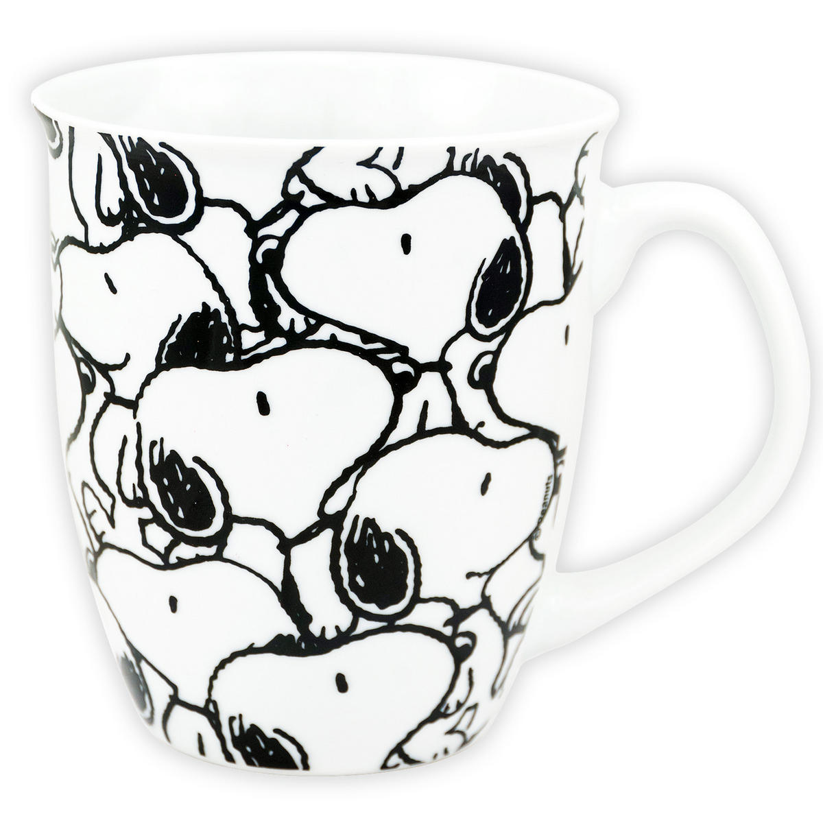 KAFFEEBECHER The Peanuts Snoopy Schwarz/Weiß 280 ml - Multicolor, Keramik (0.28L) - United Labels