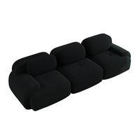 3-SITZER-SOFA DE-34025 modular Schwarz - Schwarz, Textil (103/75/298cm) - ComfortXL