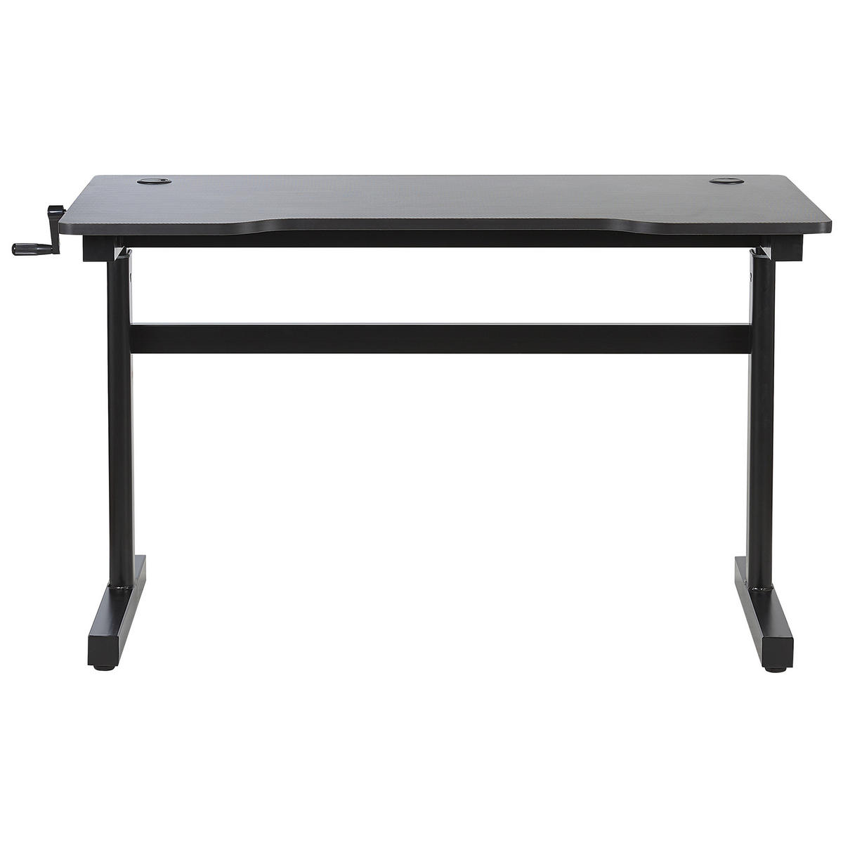 SPIELTISCH schwarz 120/60/72-114 cm Durbin - Schwarz, Holzwerkstoff (60/120/72cm) - Beliani