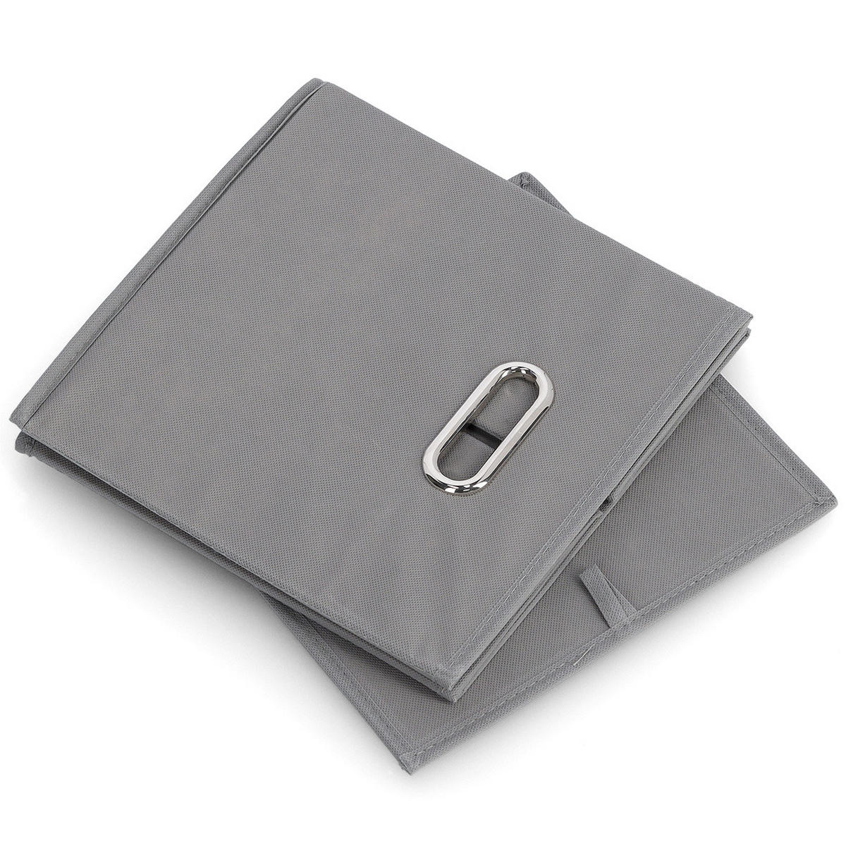 AUFBEWAHRUNGSBOX mit Griff, Vlies - Grau - Grau, Textil (28/28/28cm) - Zeller Present
