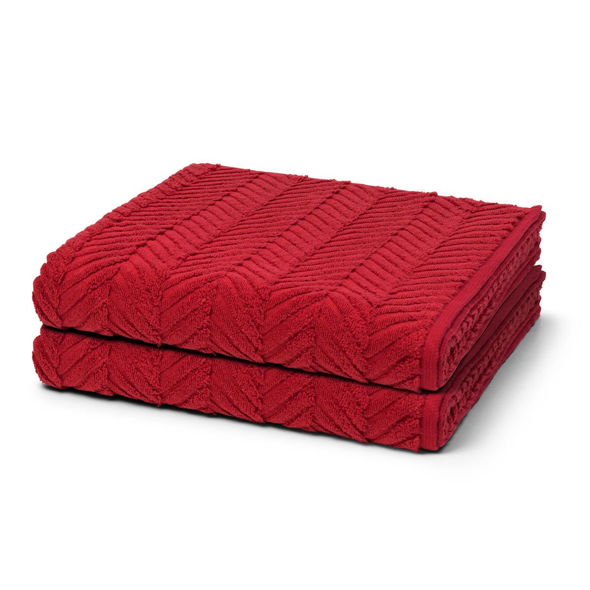 DUSCHTUCH Sensual Skin Zopf 2er-Set - Dunkelrot, Textil (75/140cm) - Ross
