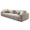 SOFA MIT SITZTIEFENVERSTELLUNG PALACE Steingrau Cord - Greige/Schwarz, Kunststoff/Textil (298/74/120cm) - KAWOLA