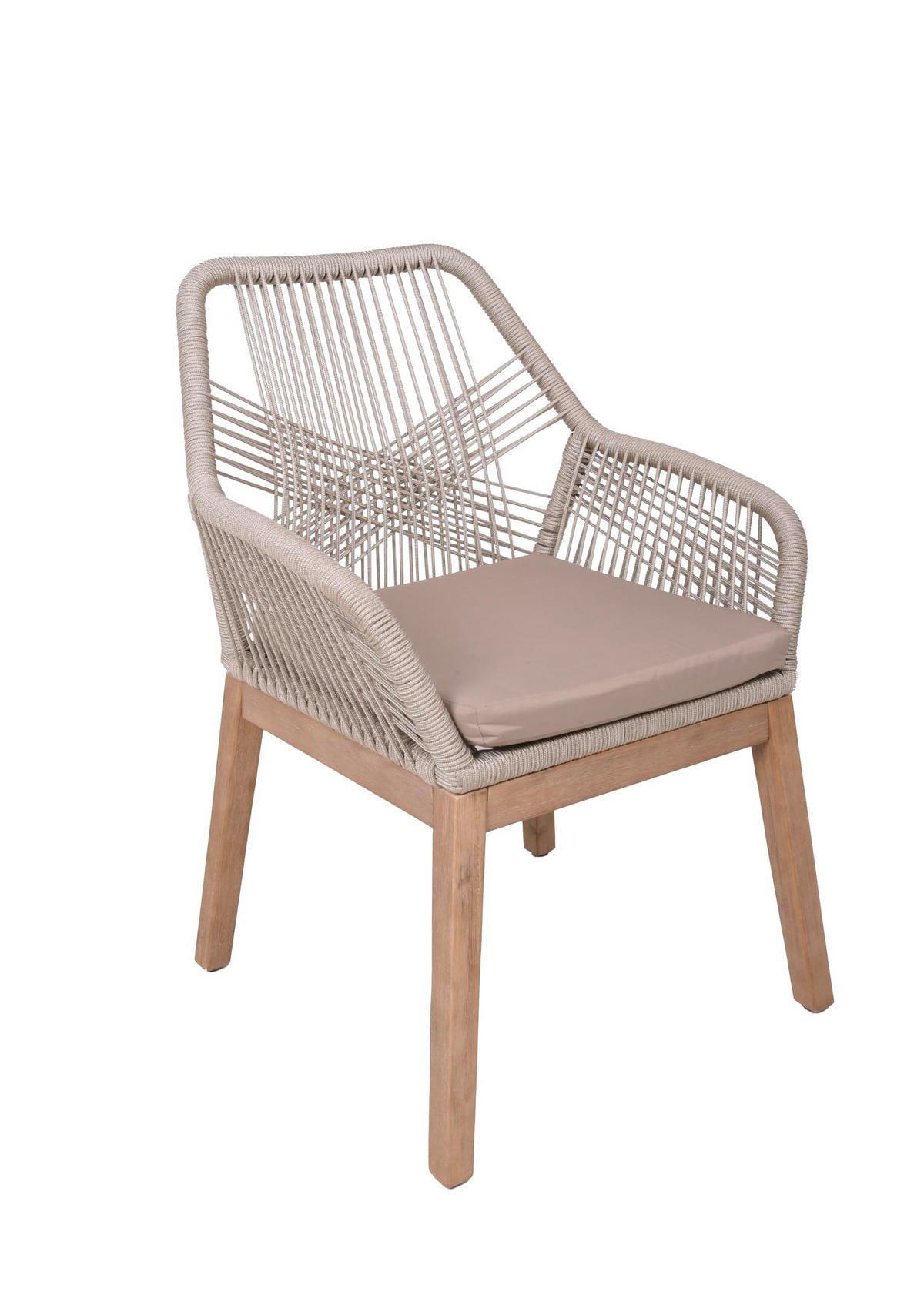 GARTEN-SITZGRUPPE Peer 5-teilig Gartenmöbel-Set - Hellbraun, Holz - DELUKE