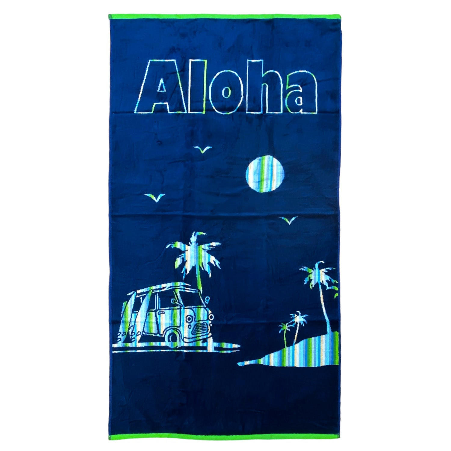 STRANDTUCH velours Jacquard Vany 75x150cm 400 g/m² marineblau - Blau, Textil (75/160cm) - LE COMPTOIR DE LA PLAGE