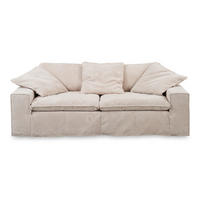 SOFA NETTA Cremeweiß Cord - Creme/Braun, Birkenholz/Textil (226/90/116cm) - KAWOLA