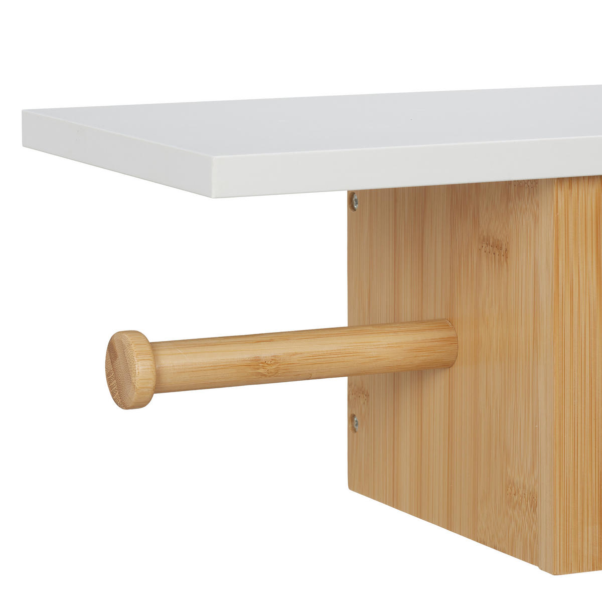 TOILETTENPAPIERHALTER - Hellbraun, Holz/Holzwerkstoff (50/17/18cm) - Relaxdays