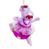 BAUMANHÄNGER Hang On Ballett Hippo - Rosa, Glas (4/13/9cm) - Butlers