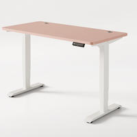 SCHREIBTISCH Elektrisch Höhenverstellbarer HomePro 140x70cm Weiß/Rosa mit Memory-Funktion, Anti-Kollisions Technologie - Pink/Weiß, Holzwerkstoff (70/140/62cm) - Desktronic